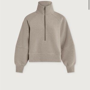 Varley Taupe Milano Half-Zip Sweatshirt - NWT